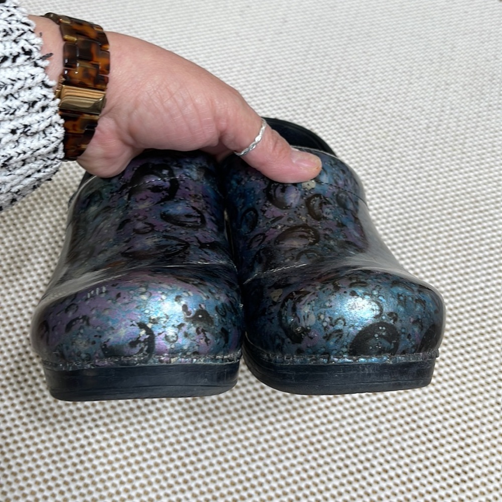 Dansko Professional Clogs Bluepurple Bubblerain Drop- Sz 40/9.5/10 - Picture 9 of 10